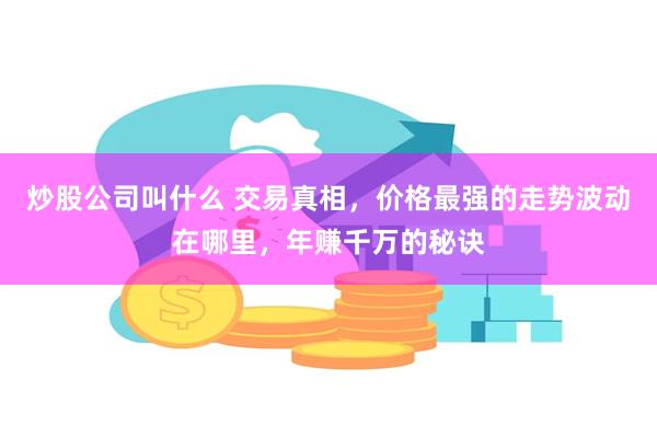 炒股公司叫什么 交易真相，价格最强的走势波动在哪里，年赚千万的秘诀