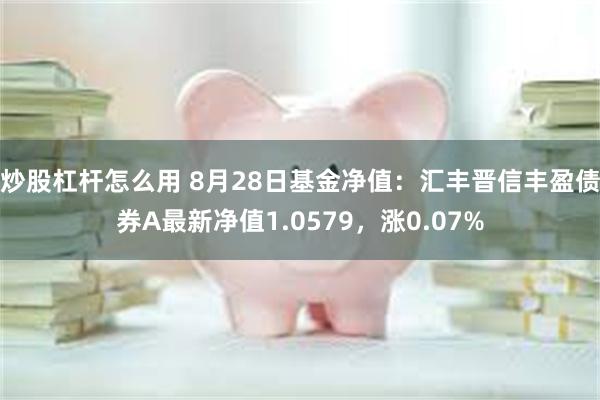 炒股杠杆怎么用 8月28日基金净值：汇丰晋信丰盈债券A最新净值1.0579，涨0.07%