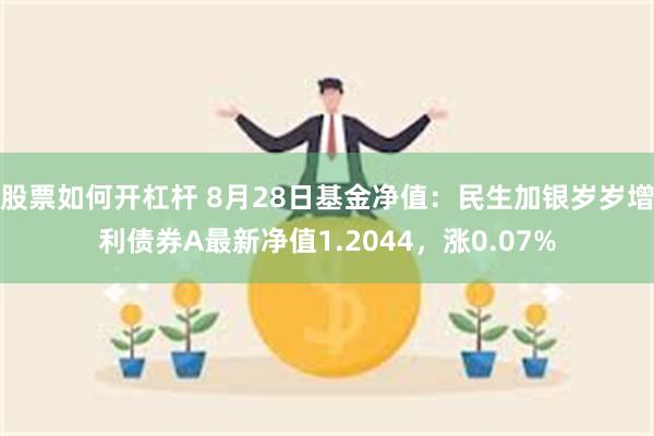 股票如何开杠杆 8月28日基金净值：民生加银岁岁增利债券A最新净值1.2044，涨0.07%