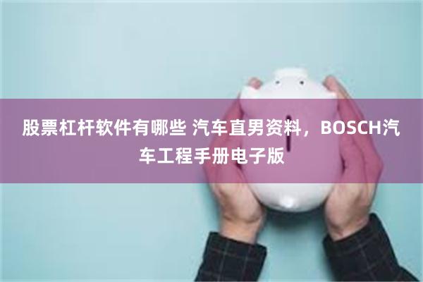 股票杠杆软件有哪些 汽车直男资料，BOSCH汽车工程手册电子版