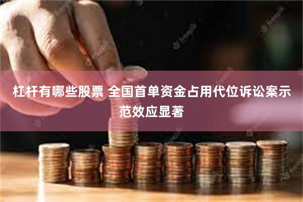 杠杆有哪些股票 全国首单资金占用代位诉讼案示范效应显著