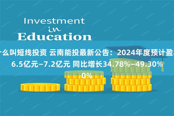 什么叫短线投资 云南能投最新公告：2024年度预计盈利6.5亿元—7.2亿元 同比增长34.78%—49.30%