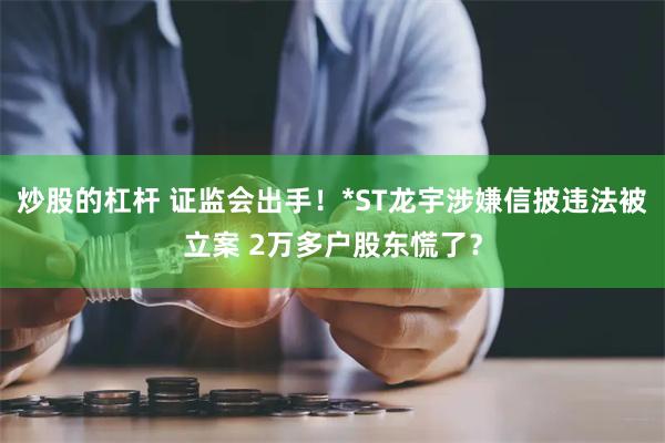 炒股的杠杆 证监会出手！*ST龙宇涉嫌信披违法被立案 2万多户股东慌了？