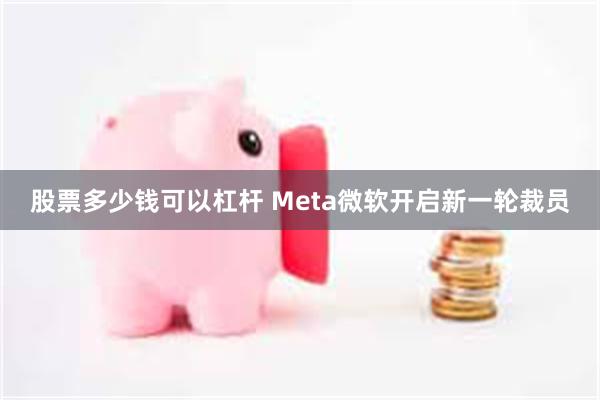 股票多少钱可以杠杆 Meta微软开启新一轮裁员