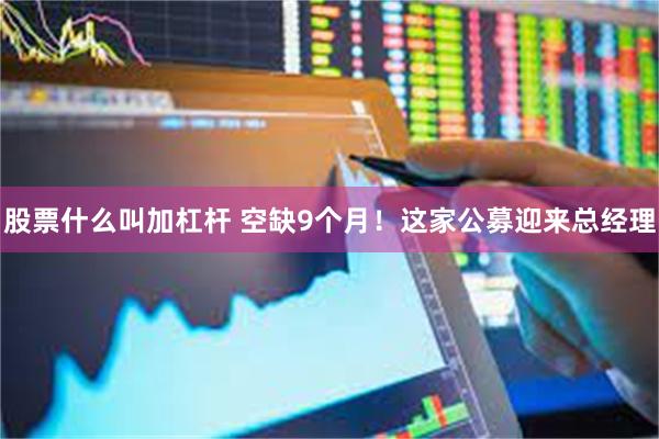 股票什么叫加杠杆 空缺9个月！这家公募迎来总经理